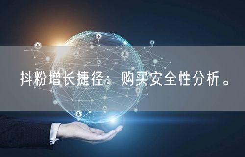 抖粉增长捷径：购买安全性分析。