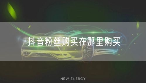 抖音粉丝购买在那里购买