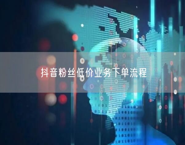 抖音粉丝低价业务下单流程