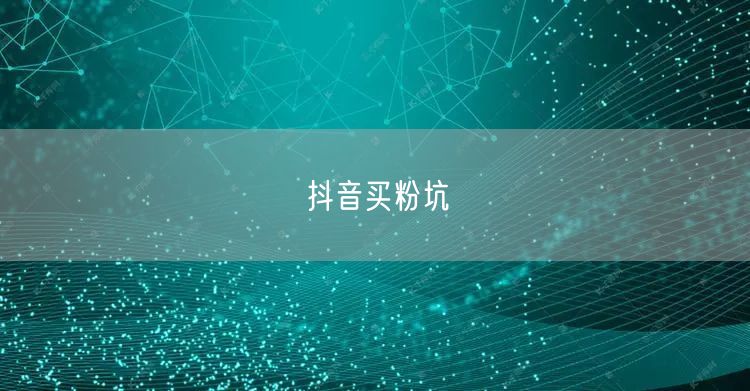 抖音买粉坑