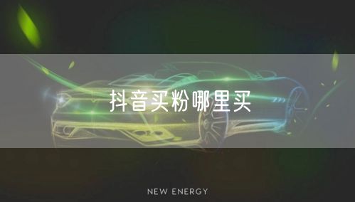 抖音买粉哪里买