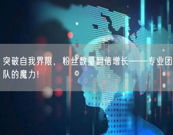 突破自我界限，粉丝数量翻倍增长——专业团队的魔力！