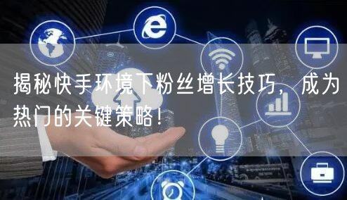 揭秘快手环境下粉丝增长技巧，成为热门的关键策略！