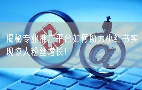 揭秘专业推广平台如何助力小红书实现惊人粉丝增长！
