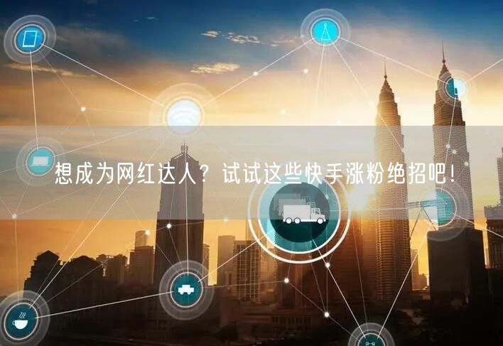 想成为网红达人？试试这些快手涨粉绝招吧！