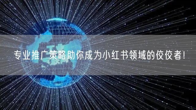 专业推广策略助你成为小红书领域的佼佼者！