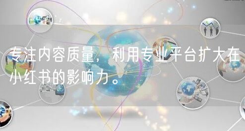 专注内容质量，利用专业平台扩大在小红书的影响力。