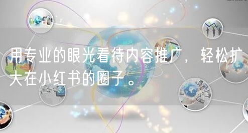 用专业的眼光看待内容推广，轻松扩大在小红书的圈子。