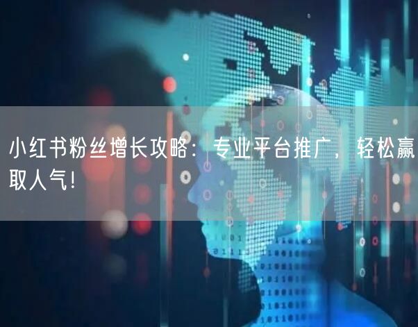 小红书粉丝增长攻略：专业平台推广，轻松赢取人气！