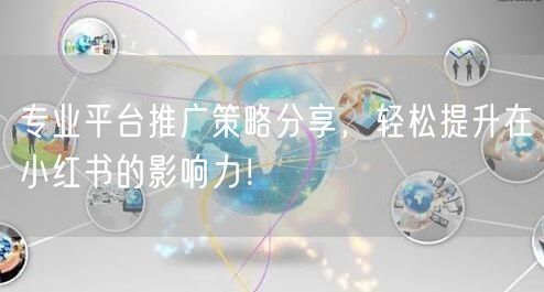 专业平台推广策略分享，轻松提升在小红书的影响力！