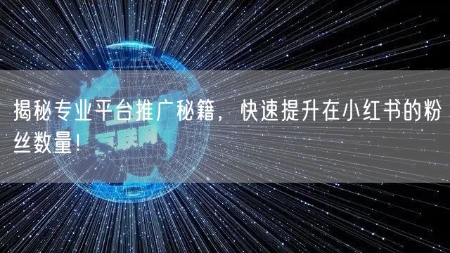 揭秘专业平台推广秘籍，快速提升在小红书的粉丝数量！