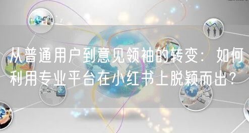 从普通用户到意见领袖的转变：如何利用专业平台在小红书上脱颖而出？