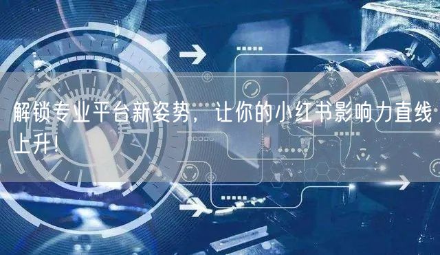 解锁专业平台新姿势，让你的小红书影响力直线上升！