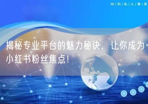 揭秘专业平台的魅力秘诀，让你成为小红书粉丝焦点！