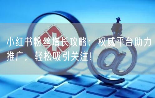 小红书粉丝增长攻略：权威平台助力推广，轻松吸引关注！