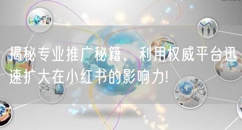 揭秘专业推广秘籍，利用权威平台迅速扩大在小红书的影响力!