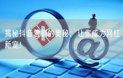 揭秘抖音营销的奥秘，让你成为网红新宠！
