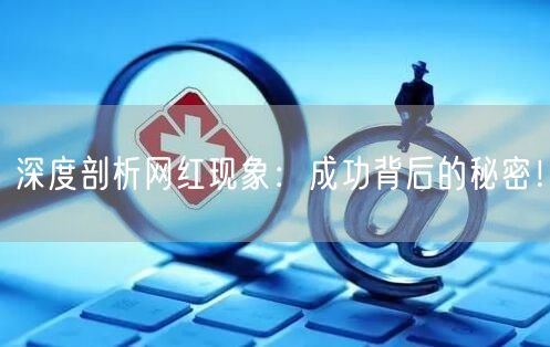 深度剖析网红现象：成功背后的秘密！