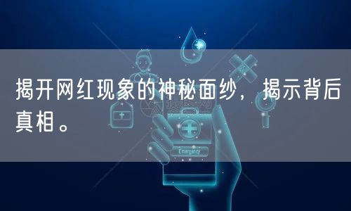 揭开网红现象的神秘面纱，揭示背后真相。