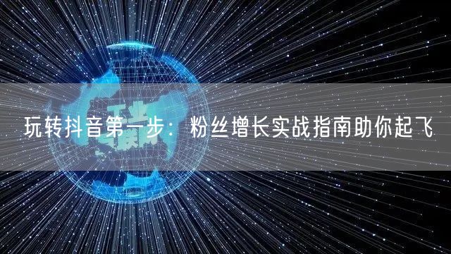 玩转抖音第一步：粉丝增长实战指南助你起飞