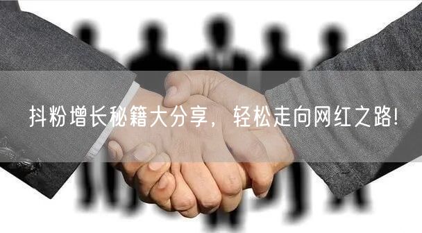 抖粉增长秘籍大分享，轻松走向网红之路!