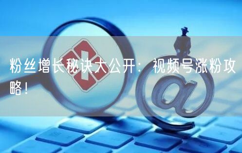 粉丝增长秘诀大公开：视频号涨粉攻略！