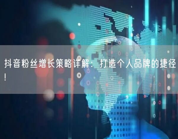 抖音粉丝增长策略详解：打造个人品牌的捷径!