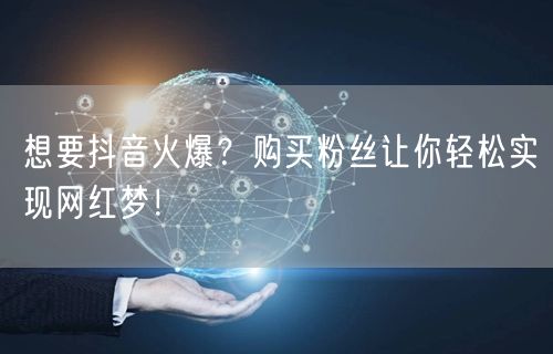 想要抖音火爆？购买粉丝让你轻松实现网红梦！