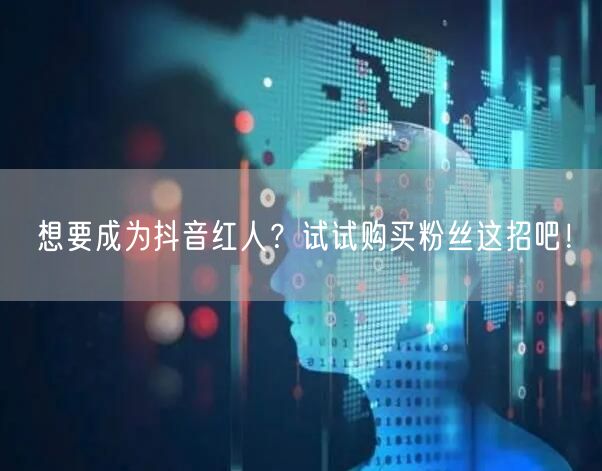 想要成为抖音红人？试试购买粉丝这招吧！