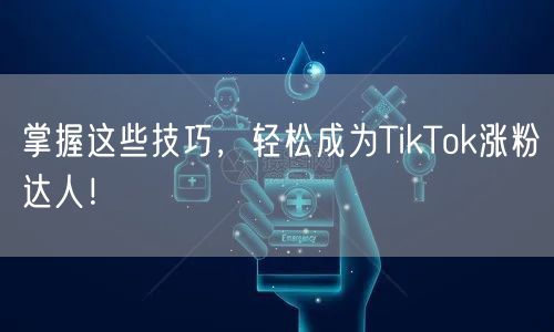 掌握这些技巧，轻松成为TikTok涨粉达人！
