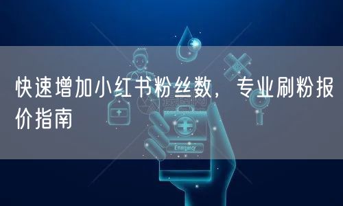 快速增加小红书粉丝数，专业刷粉报价指南