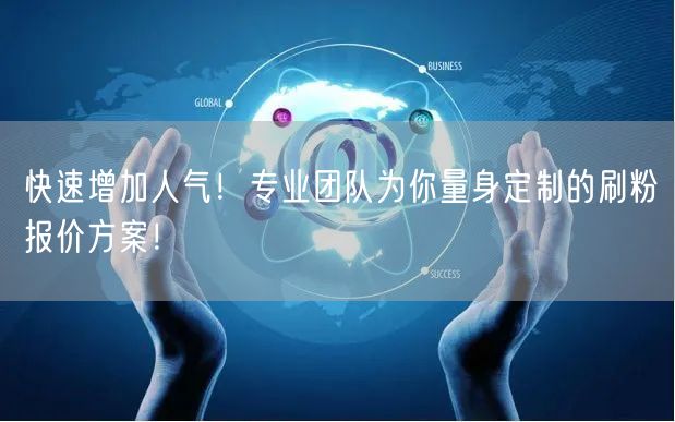 快速增加人气！专业团队为你量身定制的刷粉报价方案！