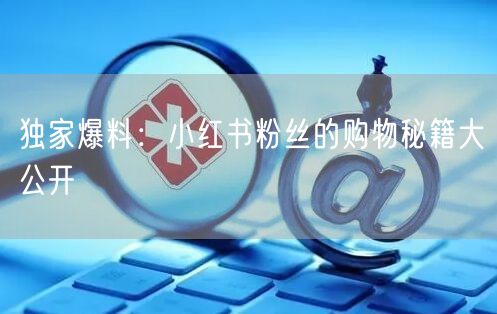 独家爆料：小红书粉丝的购物秘籍大公开