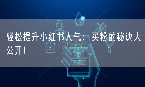 轻松提升小红书人气：买粉的秘诀大公开！