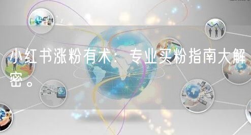 小红书涨粉有术：专业买粉指南大解密。