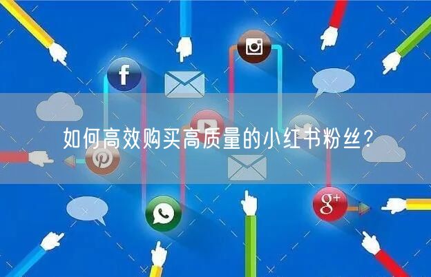 如何高效购买高质量的小红书粉丝？
