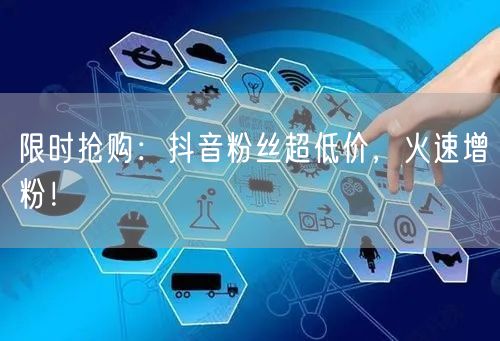 限时抢购：抖音粉丝超低价，火速增粉！