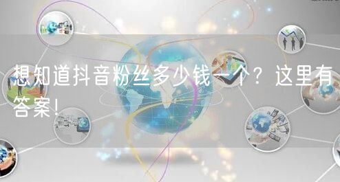 想知道抖音粉丝多少钱一个？这里有答案！