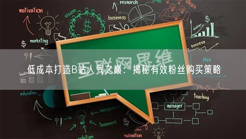 低成本打造B站人气之巅：揭秘有效粉丝购买策略