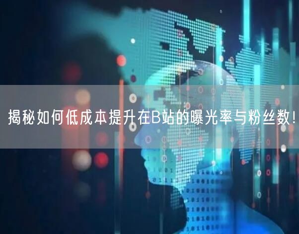 揭秘如何低成本提升在B站的曝光率与粉丝数！