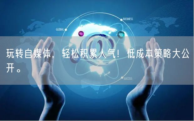 玩转自媒体，轻松积累人气！低成本策略大公开。