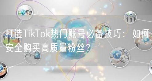 打造TikTok热门账号必备技巧：如何安全购买高质量粉丝？