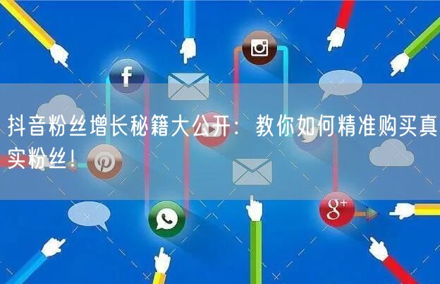 抖音粉丝增长秘籍大公开：教你如何精准购买真实粉丝！
