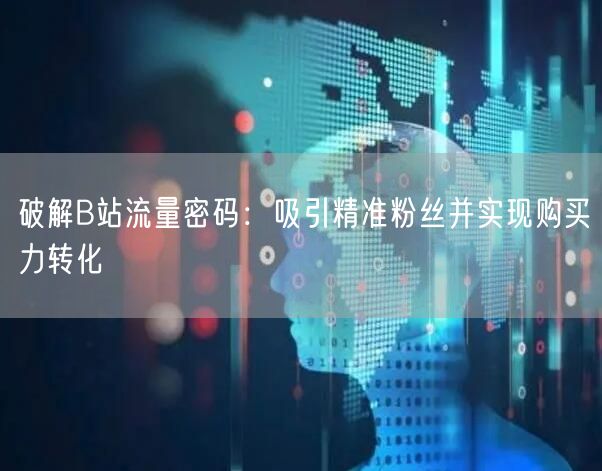 破解B站流量密码：吸引精准粉丝并实现购买力转化