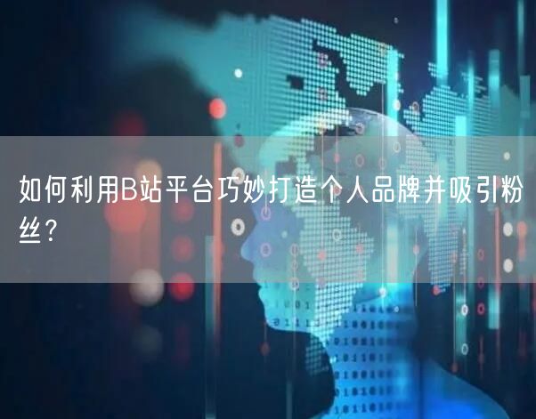 如何利用B站平台巧妙打造个人品牌并吸引粉丝？