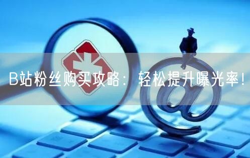 B站粉丝购买攻略：轻松提升曝光率！