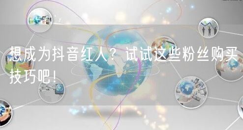 想成为抖音红人？试试这些粉丝购买技巧吧！