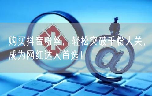 购买抖音粉丝，轻松突破千粉大关，成为网红达人首选！