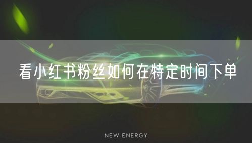 看小红书粉丝如何在特定时间下单