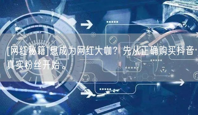 [网红秘籍]想成为网红大咖？先从正确购买抖音真实粉丝开始。